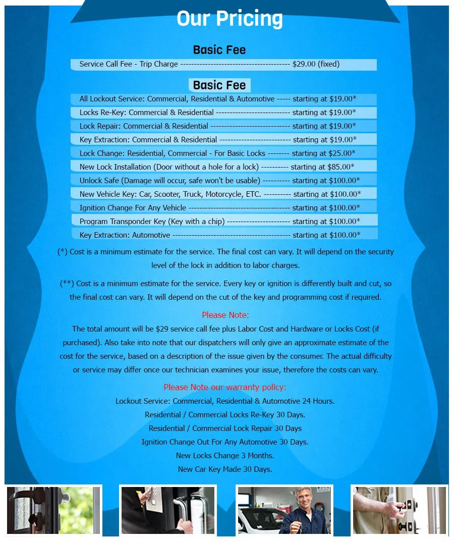 Watertown Lock And Locksmith, Watertown, MA 617-859-6730 - Pricelist